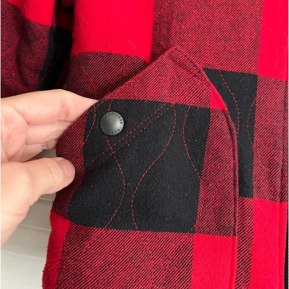 GAP Baby Gap Red and Black Buffalo Check Quilted Bomber Jacket Size 4T - Picture 8 of 10